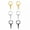Silver&Gold&Black, variant on Gothic Rock Stainless Steel Men Women Spike Cone Drop Hoop Huggie Earrings-Black