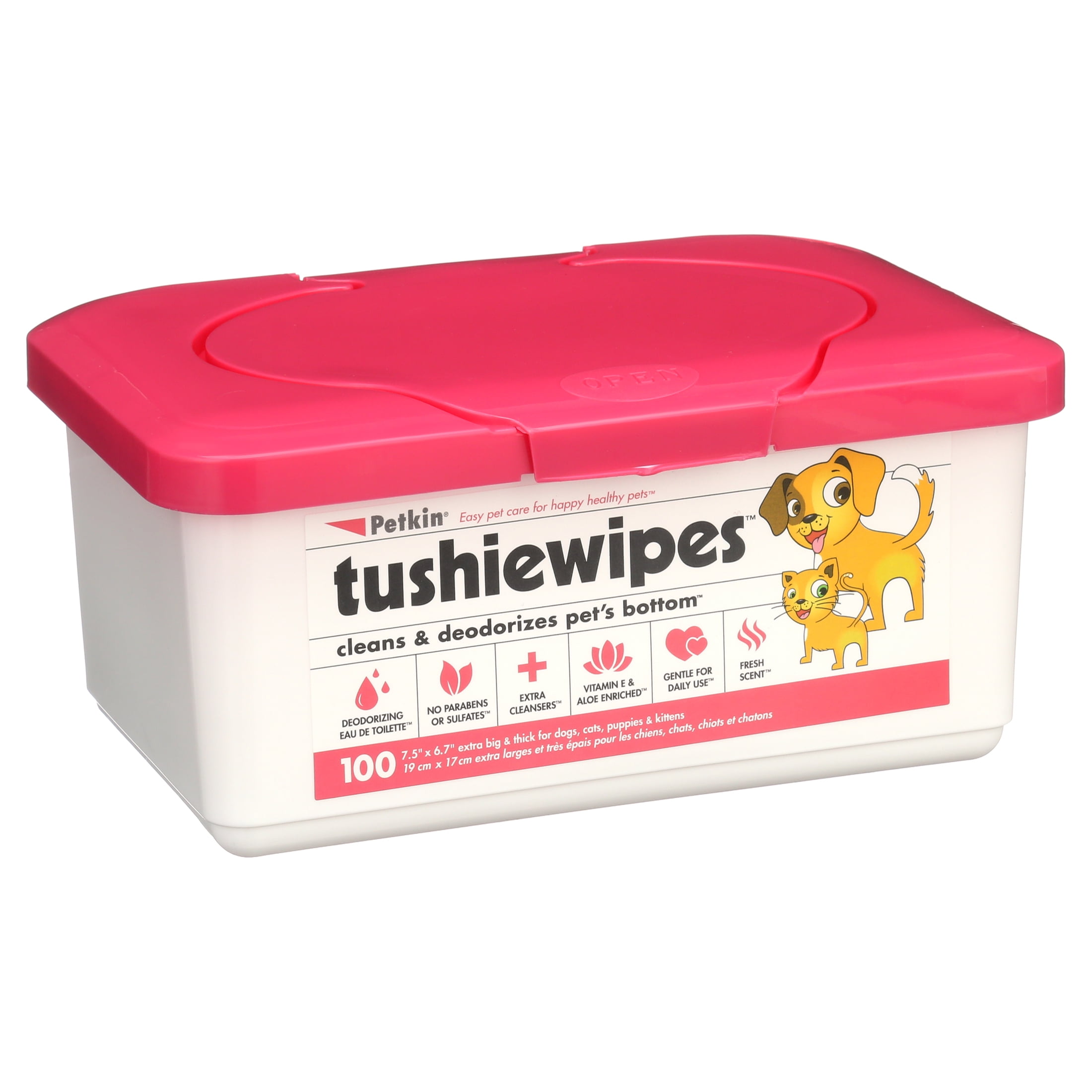 Petkin Tushie Wipes 100 Count Walmart