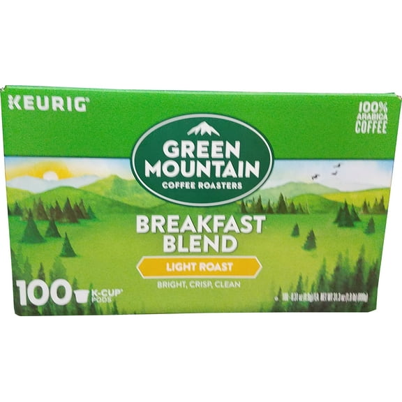 Breakfast Blend Light Roast K-Cups Coffee Green Mountain(100 X 0.31 Oz), 31.3 Ounce, 100 Count