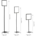 thumbnail image 3 of M&T Displays Metal Floor Standing Landscape Sign Holder Poster Display with Flat Base (Black, 8.5x11), 3 of 7