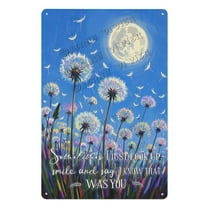 Inspirational Dandelion Quote Tin Sign – Boho Wall Decor for Bedroom, Meditation Corner, Teen Girl’s Room – Motivational Metal Art Gift for New Beginnings 8x12 inch