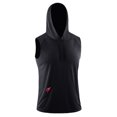 thumbnail image 4 of Michellecmm  Men Loose Sleeveless Breathable Quick Dry Solid Color Hooded Tank Tops, 4 of 6