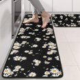 thumbnail image 2 of Kitchen Rugs Sets Of 2,Daisy Flower Pattern Anti Fatigue Kitchen Mat Rugs Non Slip Washable,Decorative Kitchen Floor Mats for Kitchen,Sink,Laundry,17"x47"+17"x47", 2 of 5