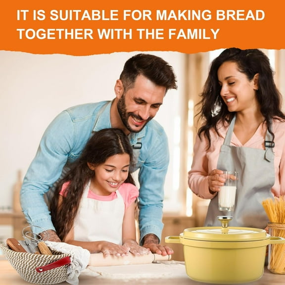 7 Pack Sourdough Bread Baking Kit with Dutch Oven, Proofing Basket, Scoring Lame, and Insulated Gloves