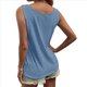 thumbnail image 3 of Camiseta Sin Mangas con Botones Delanteros para Mujer, Verano 2025, Informal, Holgada, con Cuello Redondo, Sin Mangas, Azul , Talla S, 3 of 6