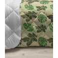 thumbnail image 3 of Philodendron Down Alternative Comforter, Pattern of Exotic Parrot on Floral and Leafy Branch, Microfiber Quilt for All Season, 5 Sizes, Pastel Green Multicolor, by Ambesonne, 3 of 3