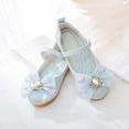 thumbnail image 5 of Paokuoon Little Kids Girls Mary Jane Toddler Flats Non Slip Shoes with Bownot Princess Wedding Dress Shoes, 5 of 10