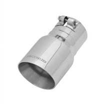 Flowmaster 15377 Exhaust Tip - 4.00 in. Angle Cut Polished SS Fits 3.00 in. Tubing - Clamp on