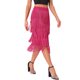 thumbnail image 4 of Faldas de lápiz midi con volantes y flecos de cintura alta para mujer INSPIRE CHIC M color rosa intenso, 4 of 5