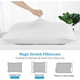 thumbnail image 5 of ALANDA Cooling Pillowcases, 2 Pack Standard & Queen Size Pillowcases Ultra Cool Pillow Cases with Stretch Japanese Q-max 0.55 Arc-Chill Cooling Fiber for Hair Skin Night Sweat Hot Sleeper - White, 5 of 7