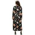 thumbnail image 2 of FKELYI Womens Long Sleeve Maxi Dress Soft V-neck Casual Dress with Pocket Gingerbread Man Snowflake Snowman Print Fall Dresses for Spring Winter, 2XL, 2 of 6