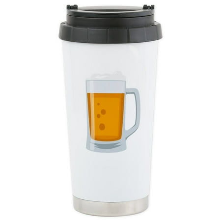 Travel Beer Mug CafePress - Beer Mug Emoji - Stainless Steel Travel Mug, Insulated 16 oz. Coffee Tumbler ()