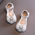 thumbnail image 5 of Otqutp Formal Flower Girls Footwear Fashion Spring and Summer Children Dance Shoes Girls Dress Performance Princess Shoes Flat Bottom Round Toe Pearl Bow Hook Loop Shoes, 5 of 9