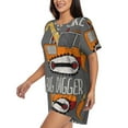 thumbnail image 2 of Picia I Like Big Digger Pajamas Sets for Women Soft Short-Sleeved Pjs with Lounge Shorts Two Piece Sleepwear-Large, 2 of 9