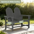 thumbnail image 5 of WestinTrends St. Augustine Outdoor Patio 49" HDPE Adirondack Garden Bench, Gray, 5 of 16
