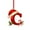 C, variant on Christmas Red Letter Ornaments, 3.14Inch Santa Hat Letter A to Z Personalized Christmas Indoor for Christmas Tree Ornament Pendant Hanging Decorations, DIY Hanging Christmas Ornaments, H