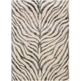 thumbnail image 5 of Hauteloom Ecorse Contemporary Animal Zebra Print Runner Rug for Living Room Hallway, Kitchen - Distressed Faded Style - Cream, Black, White, Beige, Grey - 2'7" x 7'3" (2x8), 5 of 15