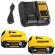 thumbnail image 1 of Paquete de 2 Baterías de Repuesto DCB206 DCB207 de 12000mAh para Dewalt 20V MAX 12.0Ah y Combo con Cargador DCB107 Compatible con Batería de Litio Dewalt 20V Serie DCB204 DCB200 DCB201 DCB203 (12.0Ah), 1 of 8