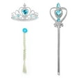 thumbnail image 6 of Rongking Snow Queen Fancy-Dress Costume with Crown Wand for Little Girls 5-6Y, 6 of 7