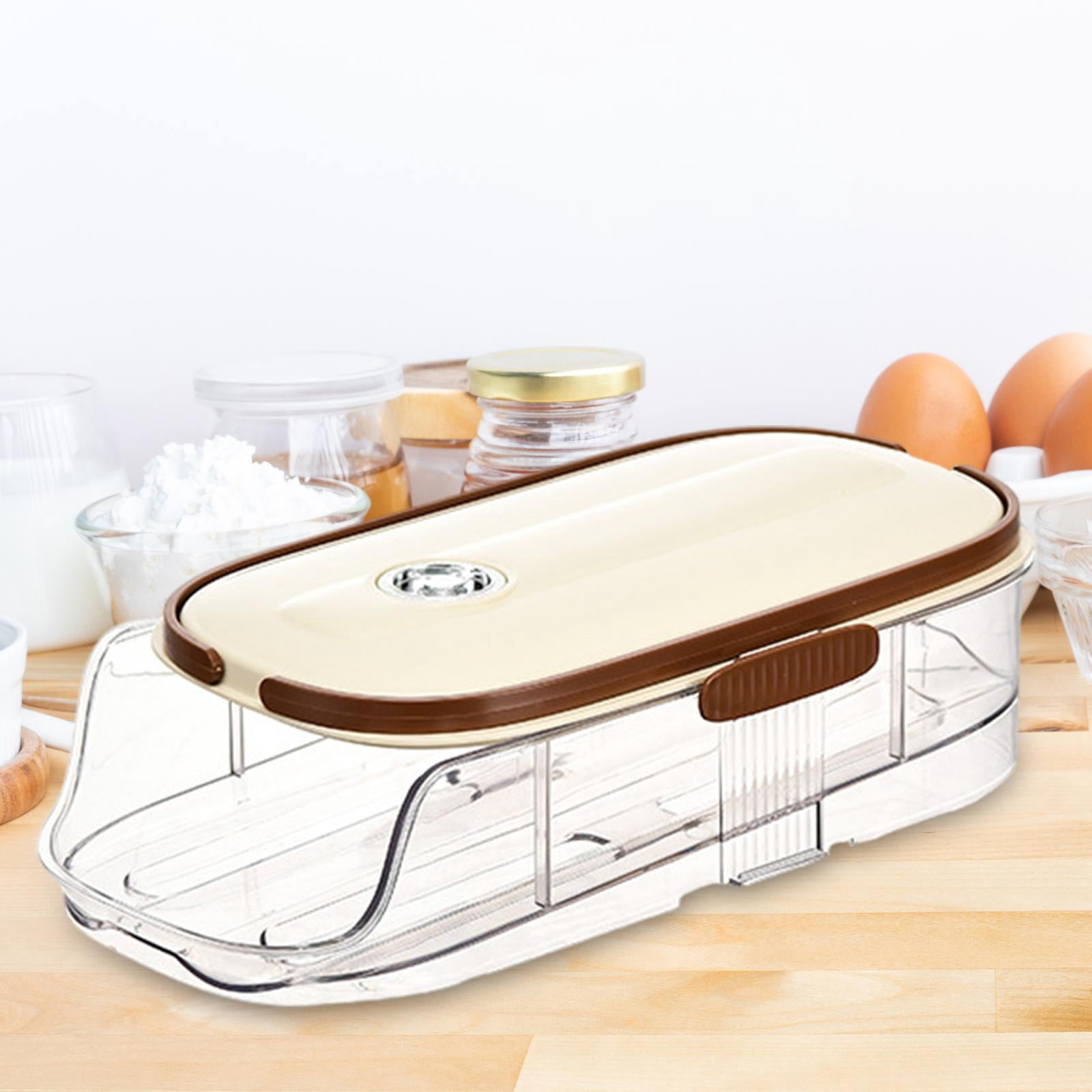 TISHITA Rolling Egg Holder Egg Container Space Saving Reusable Egg Storage Tray Egg Dispenser for Cupboard Cabinet Kitchen Organizer single layer