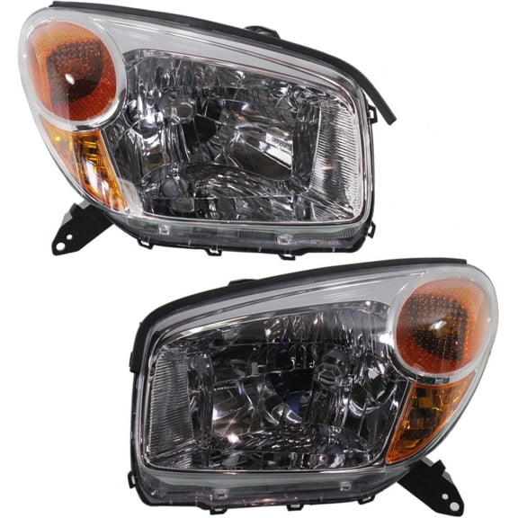 For 2004-2005 Toyota RAV4 Headlight Driver and Passenger Side DOT Certified TO2518103 TO2519103-Replaces 81106-42280, 81105-42280 ;