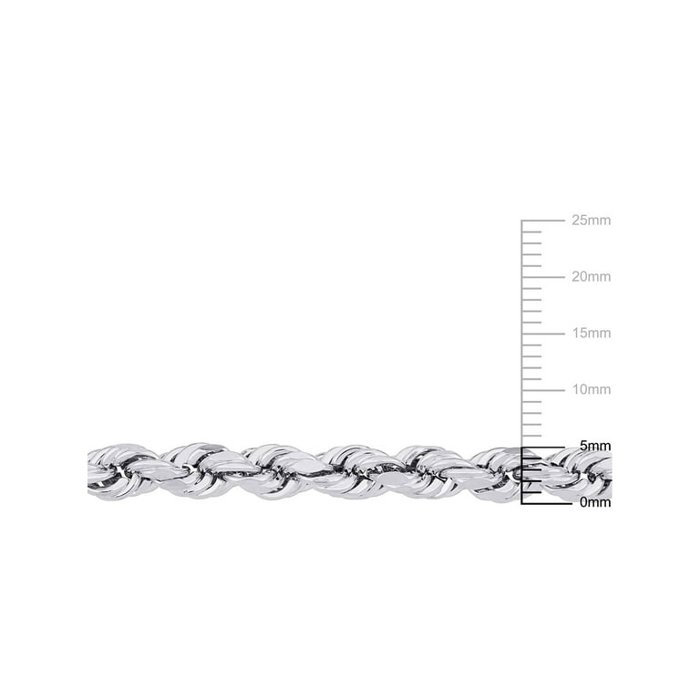 Sterling Silver 5MM Men s Twisted Rope Chain Necklace Walmart