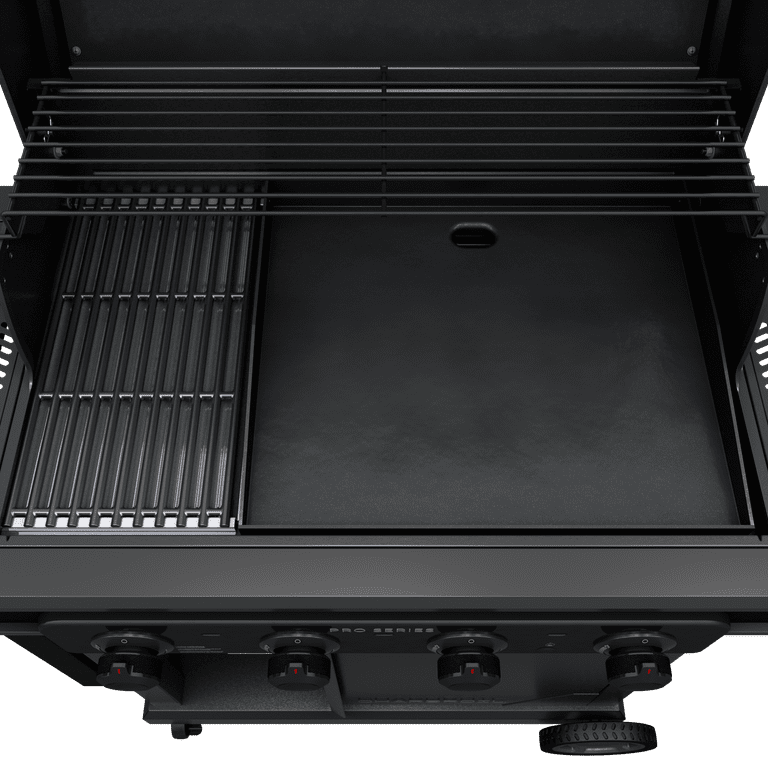 Pro Series 4 Burner Gas Grill and Griddle with Side Burner