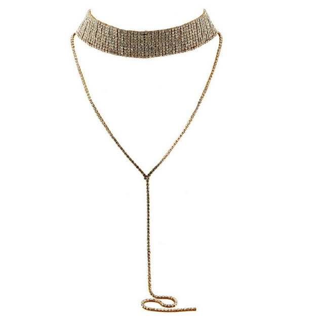 Jusqu'à 65% de Réduction Collier Incrusté en Alliage de Cou Géométrique Multicouches Collier Diamants Bagues Jewelry en Liquidation