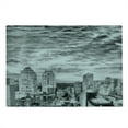 thumbnail image 2 of Black and White Cutting Board, Skyline Rooftop View of New York in Cloudy Day Panoramic Bust Cityscape, Decorative Tempered Glass Cutting and Serving Board, Large Size, Black White, by Ambesonne, 2 of 5