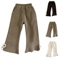 thumbnail image 4 of Odeerbi 0-4 Años Niñas Pantalones Acampanados de Algodón Pantalones Anchos de Algodón Pantalones Largos de Algodón, 4 of 5