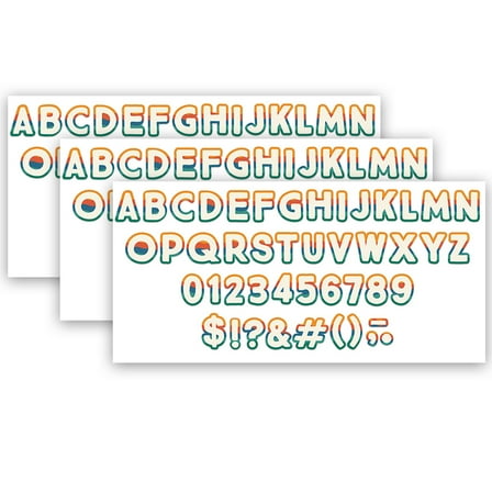 Eureka Adventurer Deco Letters, 179 Characters Per Pack, 3 Packs