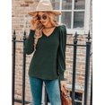 thumbnail image 5 of Zeagoo Women's Elegant Tops Lightweight V Neck Puff Long Sleeves Tunic Tops, 5 of 6