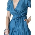 thumbnail image 4 of Vestido midi mezclilla con olanes AMAD Casual para mujer Talla L, 4 of 4