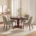 thumbnail image 3 of AFO Dining Chair Set of 2 with Solid Wood Legs, Modern Tufted Back Dining Room Chairs for Kitchen and Cafe, Taupe, 3 of 7