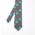 thumbnail image 2 of Necktie, Modern Diagonal Zigzags, 3.7", Seafoam Grey, by Ambesonne, 2 of 4