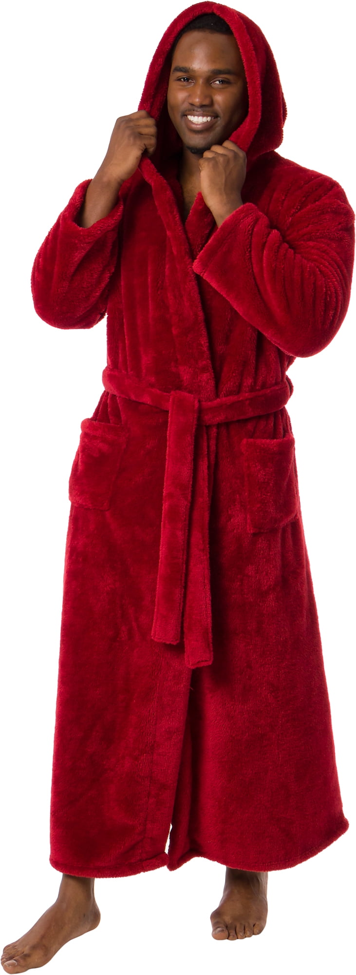 mens red bathrobe