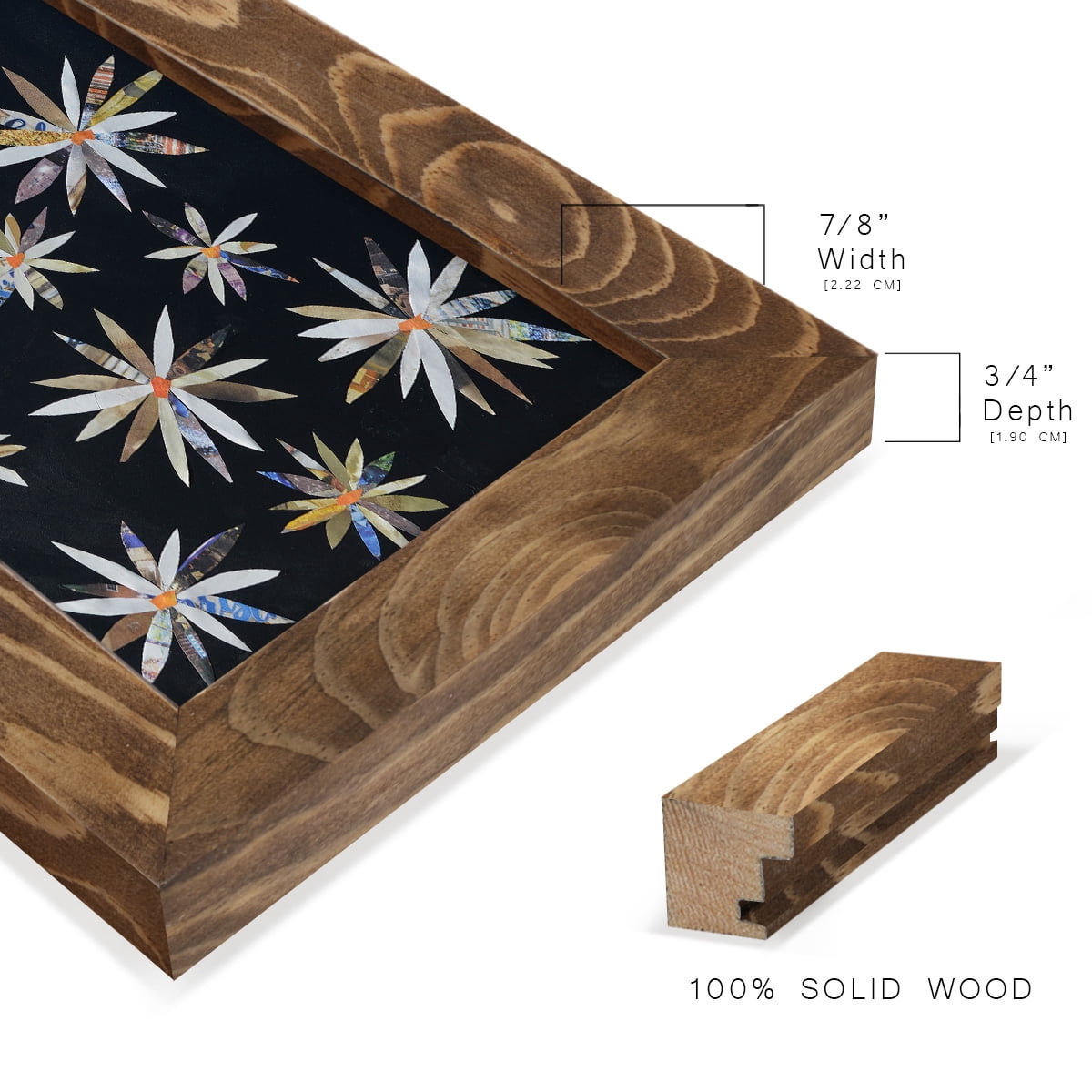 Starburst Too I - Framed Print w/glass - Walnut