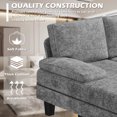 thumbnail image 5 of Homall Modern U-Shape 6 Seat Sectional Sofa, Chenille Fabric Modular Couch, Oversized Sofa with Chaise for Living Room, Gray, 5 of 7
