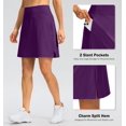thumbnail image 3 of Faldón SANTINY 18 para mujer con 3 bolsillos, cintura alta, color morado oscuro, 3 of 6