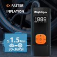 thumbnail image 3 of Bomba de aire Mightiger, inflador portátil de neumáticos, 150 psi, 20 V, color negro, 3 of 9