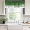 thumbnail image 3 of Ombre Waves Rod Pocket Curtain Valance, Abstract Art Gradient Sage Green Modern Farmhouse Window Valance for Living Room, Bedroom, Kitchen 42"W x 18"L, 3 of 9