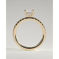 thumbnail image 5 of CAPRICARATS 3.00Ct Radiant Cut Moissanite Engagement Ring, Hidden Halo & Pave Band, 10K Yellow Gold, 5 of 5