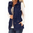 thumbnail image 5 of Women Sleeveless Casual Vest Lightweight Drawstring Jackets with Pockets, 5 of 5