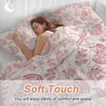 thumbnail image 4 of 3 Piece Abstract Spring Floral Duvet Cover Set Queen Size, Microfiber Comforter/Quilt Cover with Corner Ties and 2 Pillowcases, Farmhouse Summer Botanical All Season Soft Bedding with Zipper Closure, 4 of 8