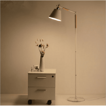 Vintage Metal Shade Lamp Wood Handle Desk Light Or Floor This On Opens A Dialog That Displays Additional Images For With The Option To Zoom In Or Out