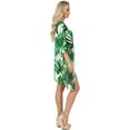 thumbnail image 2 of LA LEELA Women's Beach Bikini Cardigan Swimsuit Kimono L-XL Forest, Leaves, 2 of 5