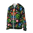 thumbnail image 2 of Kll Roosters And Flowers Print Men'S Women’s Upf 50+ Sun Protection Outdoor Hoodie Jacket Long Sleeve Fishing Hiking Performance Shirt- Medium, 2 of 8