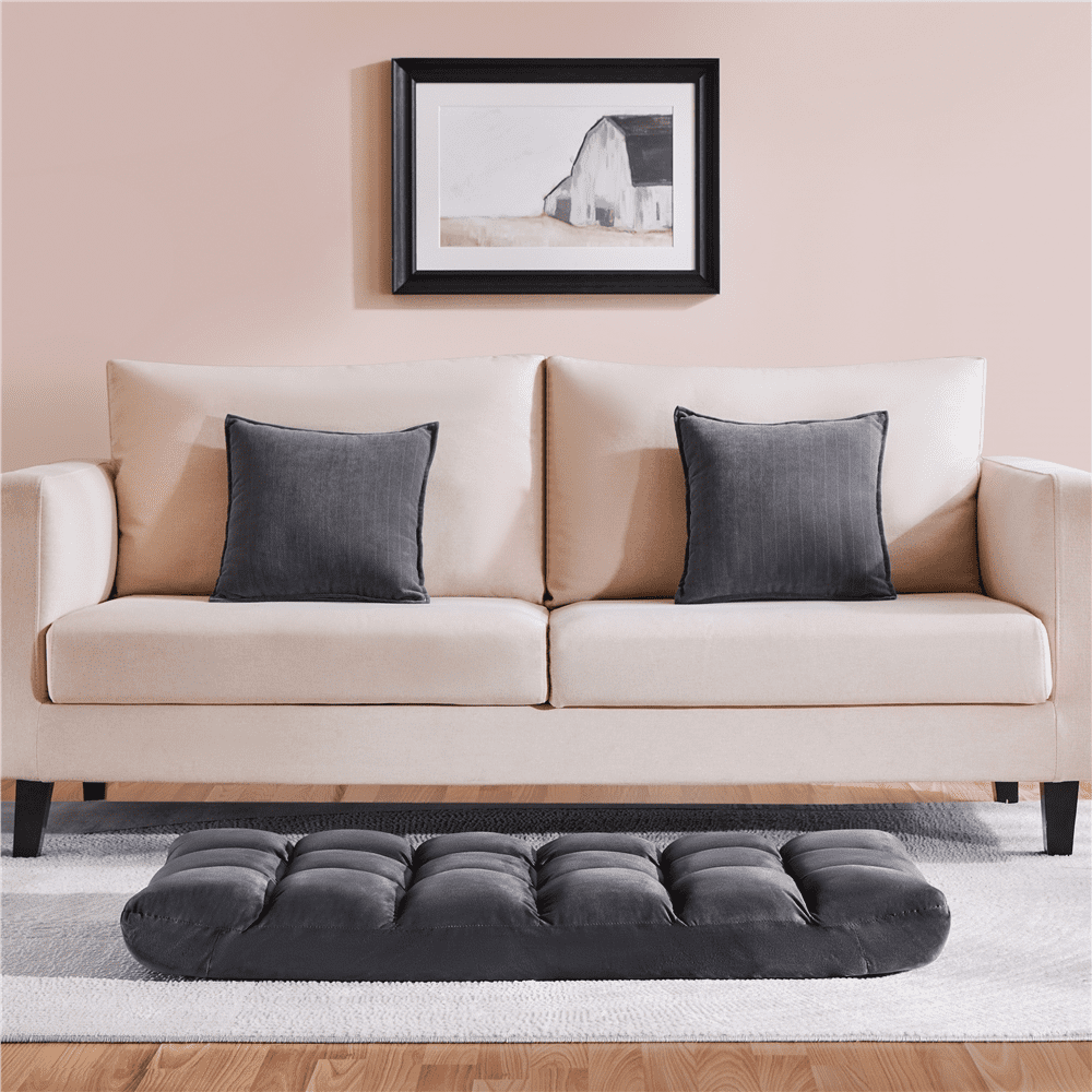 Alden Design Floor Sofa Chair with 14 Adjustable Positions, Gray