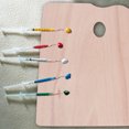 thumbnail image 2 of Shisuyan 1PC Square Color Mixing Board with Hand Grip Oil Painting Paint Tray Fish Shape Hand Grip Paint Plate Wooden Color Mixing Plate for Home Use (Wood Color), 2 of 8