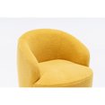 thumbnail image 6 of Jopath Swivel Accent Armchair, Barrel Chair With Black Powder Coating Metal Ring Teddy Fabric Accent Chair for Living Room Bedroom Reading Waitingroom Yellow, 6 of 9